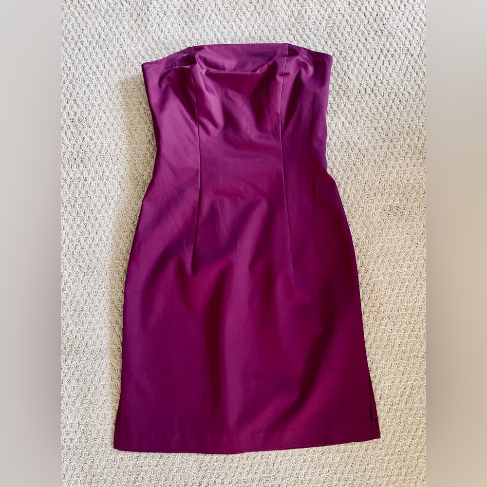 Express Vintage ‘90’s Vibrant dark Fuchsia Strapless Dress
